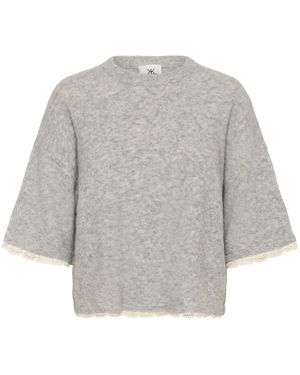 Karen By Simonsen Round-Neck Knitwear - Grey