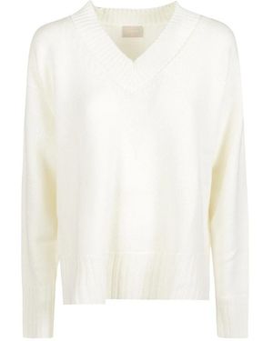 Drumohr V-Neck Knitwear - Blanc