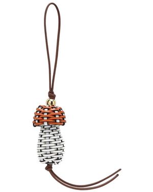 Loewe Accessoires ,Bruin ,Mushroom Woven Charm - Metallic