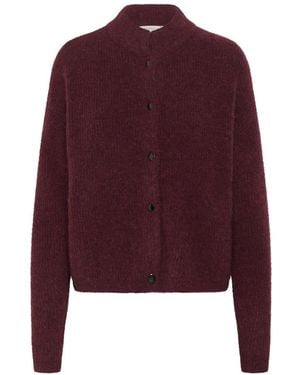 Gestuz Burgunder Kurze Strickjacke Jacke - Lila
