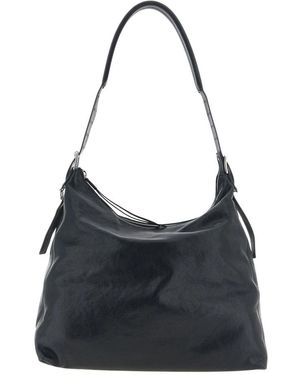 Lemaire Tassen ,Blauw ,Leer Belted Hobo Bag - Zwart