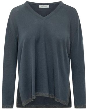 Gran Sasso V-Ausschnitt Strickware - Blau
