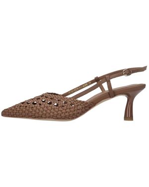 Emanuélle Vee Schoenen ,Bruin ,Leer Slingback Décolleté