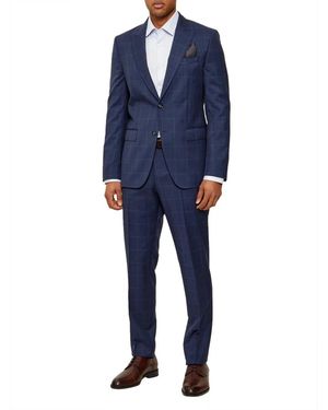 HUGO Single Breasted Suits - Blue