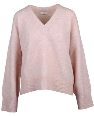 Ballantyne Truien & Vesten ,Roze ,Wol Pullover Met V-Hals