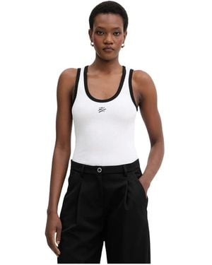KARL LAGERFELD Tops ,Wit ,Katoen Autograph Tanktop
