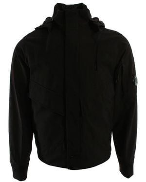 C.P. Company Jassen ,Zwart ,Polyester Shell-R Hooded Lens Jacket