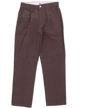 Obey Straight Trousers - Brown