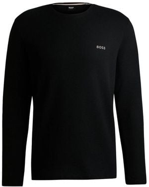 HUGO Long Sleeve Tops - Black
