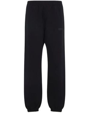 Givenchy Broeken ,Zwart ,Katoen Joggingbroek Van Fleece Met Paris Gros Grain