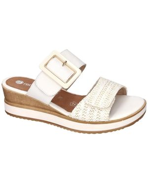 Remonte D6463-80 Pantolette Mit Keilabsatz - Weiß