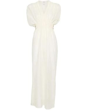 120% Lino Maxi Dresses - White