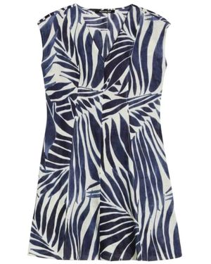 Pennyblack Kleedjes ,Veelkleurig ,Linnen Pbbcactus Jurk - Blauw