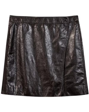 Luisa Cerano Leather Skirts - Negro