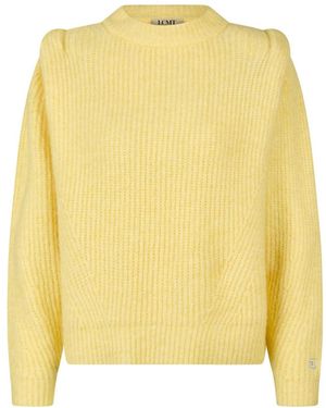 Le Comte Strickpullover Aus Wollmix - Gelb