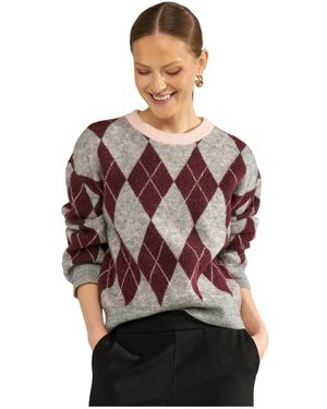 Numph Round-Neck Knitwear - Rouge