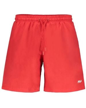 Fila Rote Badeboxer Mit Taschen