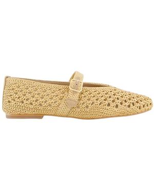 Gibaldi Raffia Ballerina Schuhe - Natur