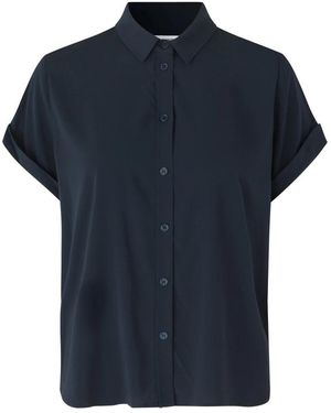Samsøe & Samsøe Overhemden ,Blauw ,Majan Ss Shirt