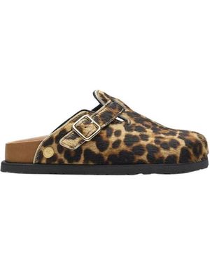 Birkenstock Schoenen ,Bruin ,Leer Boston Fur