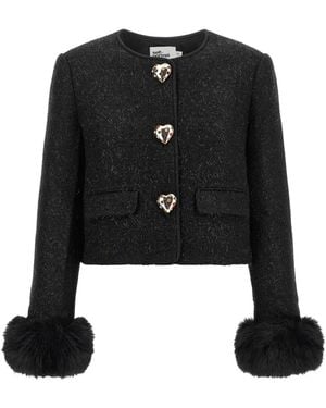 Self-Portrait Tweed Jackets - Negro