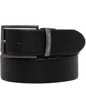 Paul & Shark Leren Riem - Zwart