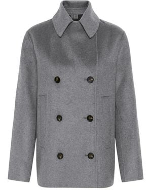 Part Two Double-Breasted Coats - Gris