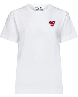 COMME DES GARÇONS PLAY T-Shirts - White