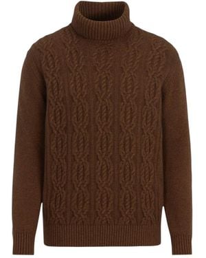 Oscar Jacobson Regular Fit Rollneck - Bruin