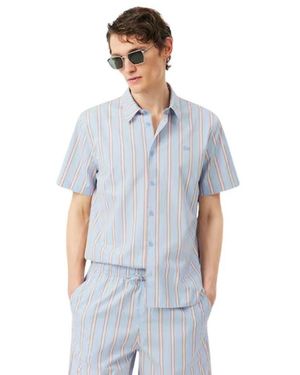 Lacoste Camicia Manica Corta - Blauw