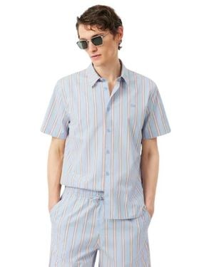 Lacoste Short Sleeve Shirts - Bleu