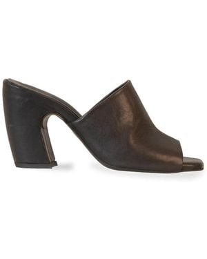 Cortana Heeled Mules - Brown