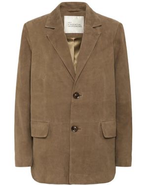 My Essential Wardrobe Suede Blazer Jas Cognac - Bruin