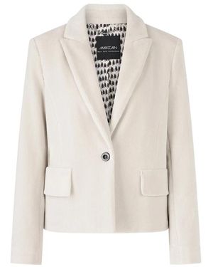 Marc Cain Corduroy Blazer Met Klassieke Elegantie - Wit