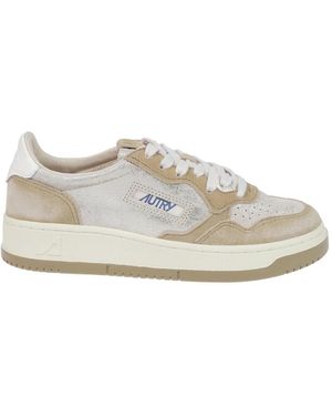 Autry Schoenen ,Katoen Medalist Low - Wit