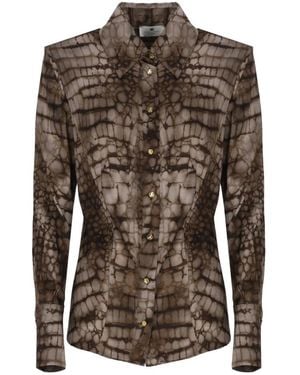 Elisabetta Franchi Shirts - Brown