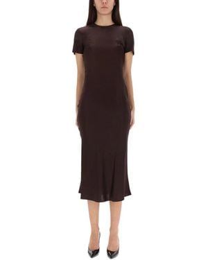 STAUD Kleedjes ,Bruin ,Marcel Silk Dress - Rood