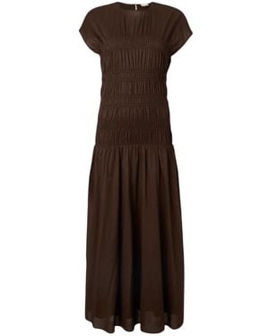Closed Midi Dresses - Brown
