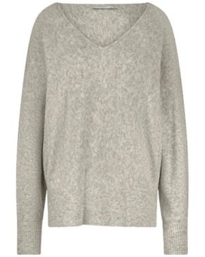 Summum Oversized Wollmischung Strickpullover - Grau