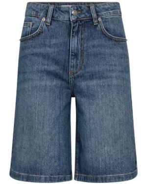 co'couture Blauer Denim Knielange Shorts