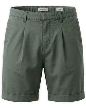 40weft Korte Broeken ,Groen ,Katoen 2155 Diagonal W893T Bermuda Shorts