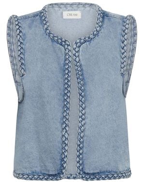Cream Waistcoats - Blue
