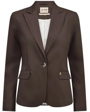 Mos Mosh Jassen ,Bruin ,Leer Blake Night Blazer