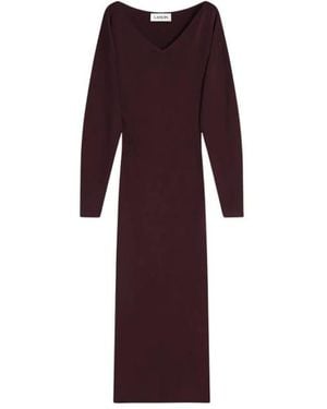 Lanvin Midi Jurk Met Zijsplit - Rood