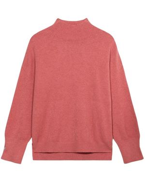 Oltre Viskosemischung Rollkragenpullover - Pink