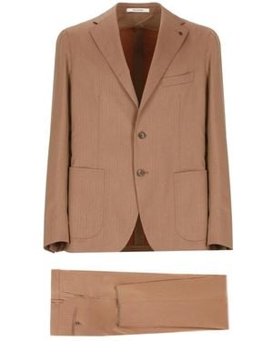 Tagliatore Single Breasted Suits - Marrone