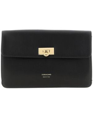 Ferragamo Tassen ,Zwart ,Leer Harley Clutch