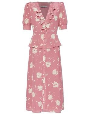 Alessandra Rich Seidenkleid - Pink