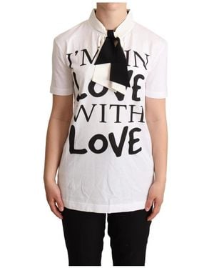 Dolce & Gabbana Charmantes Weißes Motivdruck-T-Shirt
