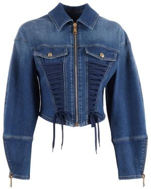 Elisabetta Franchi Denim Jackets - Blue